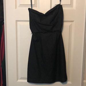 Black strapless dress